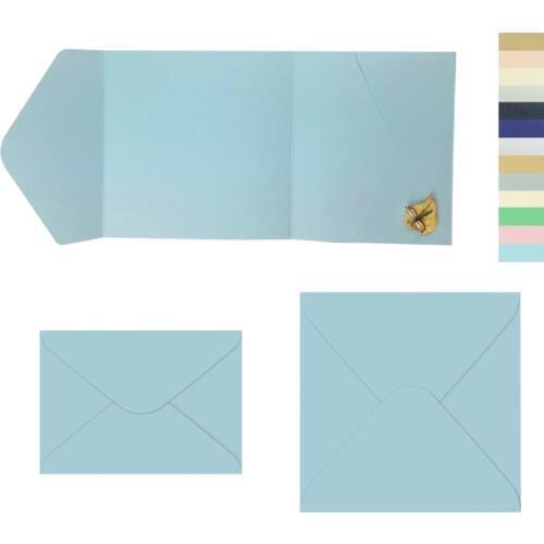 25pcs/lot square shape envelop with matching envelop available Pocket Invitation