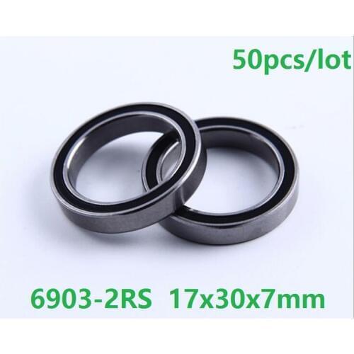 50pcs/lot 6903RS 6903-2RS 6903 ball bearing 17*30*7 Deep Groove Ball Bearing 17x30x7 mm RS 2RS
