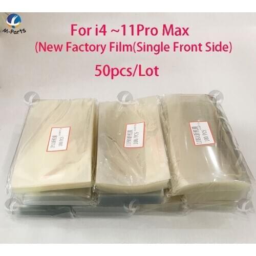 50pcs / Lot Front Screen Protective Film For iPhone 11 Pro Max X XS XSM XR 4 4S 5 5S 5C 6 6P 6S 7 7P 8 8P Plus New Phone Film