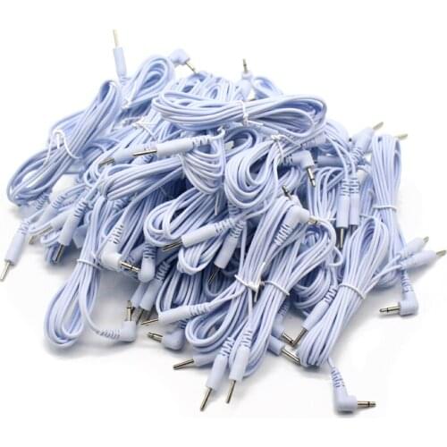 50 Pcs Replacement 2-Pin 4-Pin Lead Wires Connector Cables Jack DC Head 2.5mm Connect Physiotherapy Machine or TENS Unit