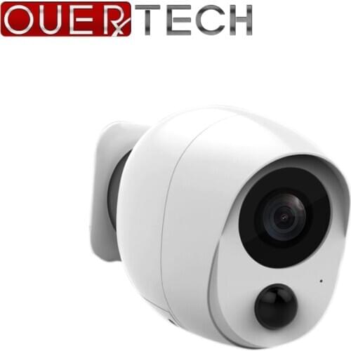 OUERTECH 1080P WIFI Outdoor Battery Camera Wireless IP66 Waterproof and Dustproof support TF card and Cloud storage