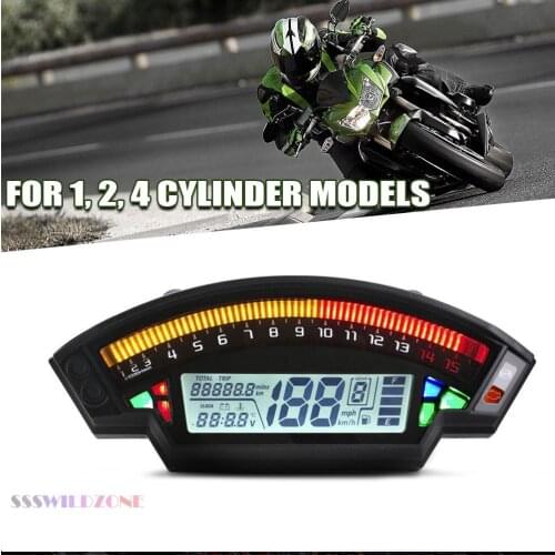 Motorcycle accessories modified parts LCD display 6-gear LCD color meter odometer speedometer water temperature oil general