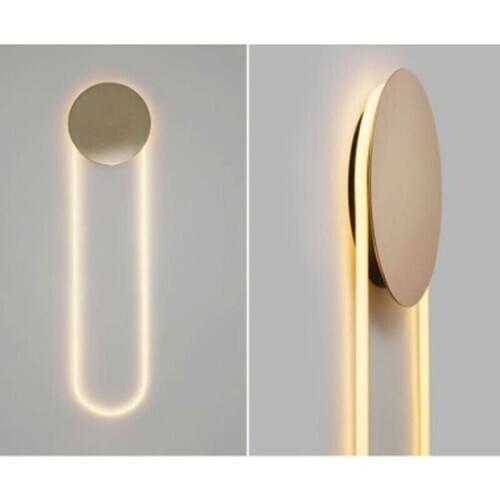 Atmosphere creative nordic led wall lamp retro art palor bedside bedroom hotel model partition wall sconce