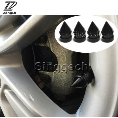 ZD 4pcs Car Tower Shape Tyre Valve Cap Covers for Seat Leon Ford Focus 2 3 Fiesta Kuga Ranger Ecosport Chevrolet Cruze Lacetti