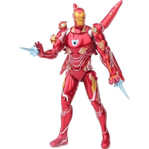 Hasbro Avengers Super Hero Iron Man MK85 Weapon Set Edition Figurine Toys PVC LED Light Action Figure Model Toy Gift