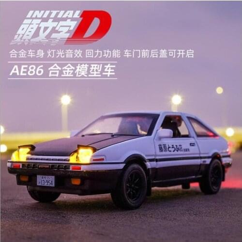 1:32 Scale Licensed Alloy Diecast Metal Collection Car Model For TOYOTA AE86 Pull Back Toys Vehicle