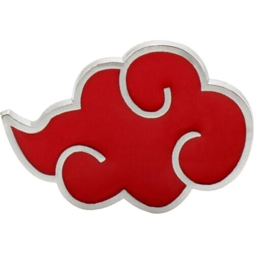 Amine Akatsuki Organization Red Cloud Cosplay Metal Enamel Brooches Lapel Pins Bag clothes Badges For Kids Children Gift