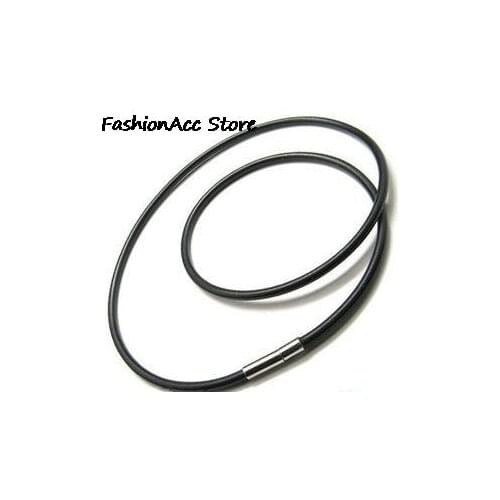 Fashion Unisex Jewelry Mens Stainless Steel Necklace Clasp Cowhide PU Leather Cord Pendant Necklace 48cm