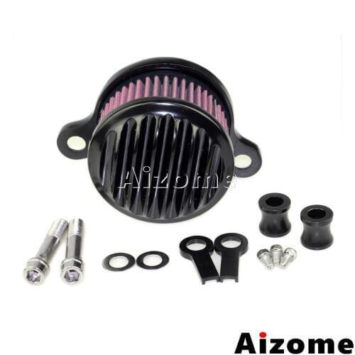 Motorcycle Black Grille Air Cleaner Intake Air Filter For Harley Sportster XL1200 XL883 2004-2015 Iron 883 Super Low Custom