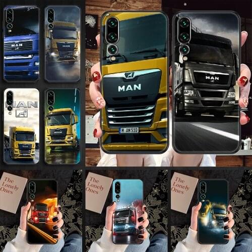 Man truck Phone case For Huawei P Mate P10 P20 P30 P40 10 20 Smart Z Pro Lite 2019 black pretty cover art Etui fashion prime tpu