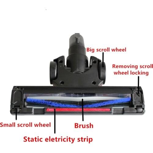 For Philips Electrolux LG Haier Samsung Vacuum Cleaner Head For All 32mm Inner Diameter European Version Vacuum Cleaner Brush