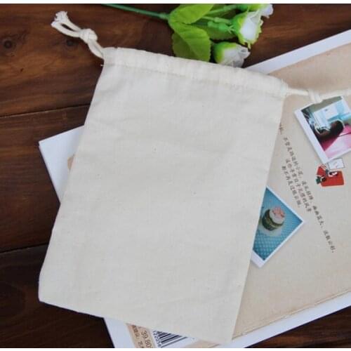 100pcs cheap drawstring bag cotton fabric jewelry bag wholesale 8*10cm bracelet bags for gift jewelry storage and packaging bag