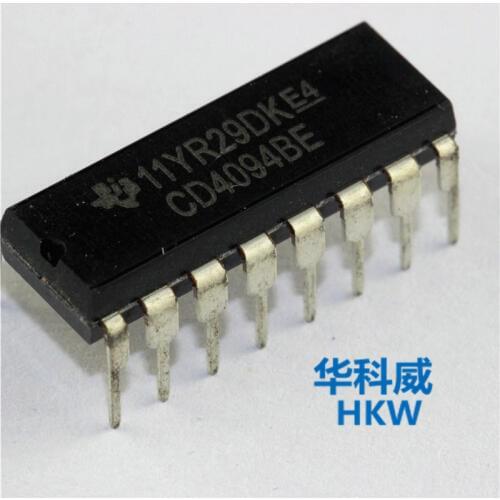 The new CD4094BE 4094 is inserted into the DIP16 shift register and the CD4094 can be taken directly