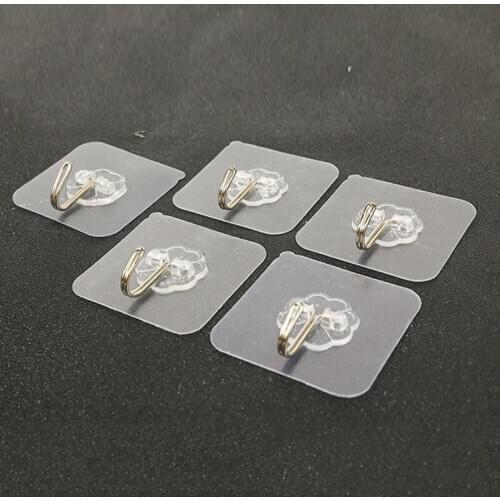 New Good Quality Hook Strong Transparent Suction Wall Sucker Hanger Waterproof Adhesive Hook Up Useful Home Supplies Storage