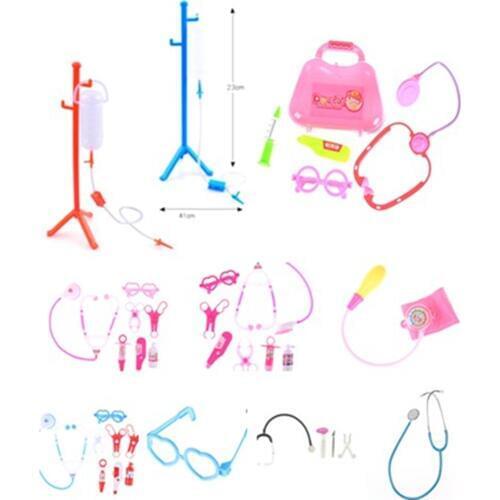 One Set Stethoscope Doctor Nurse Role Play Toys Plastic Medical Kit Child Juguetes Baby Pretend Play Classic Educational Toys