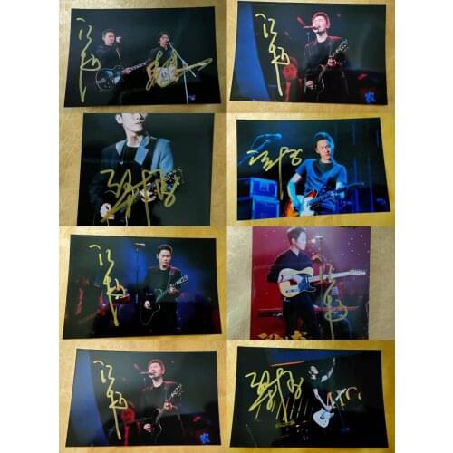 Signed Liang Bo Li Jian autographed photo Chinese singer 4*6 122020