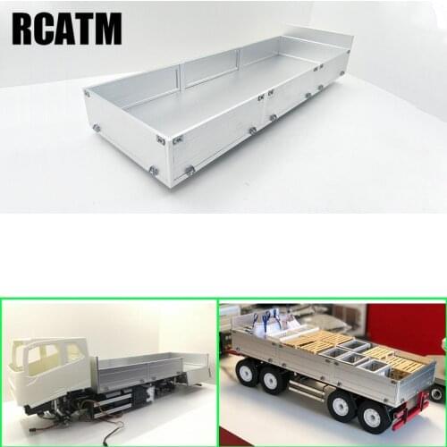 Full Metal CNC Cargo Hopper Box Car Body with Girder for Tamiya 1/14 RC Truck 56360 Volvo F16 DIY Modification Accessories