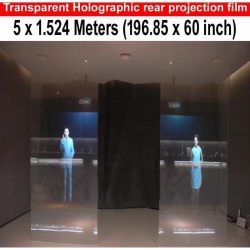 Transparent 5 Meters x 1.524 Meters Clear Rear Projection Film For Hologram Display Advertising