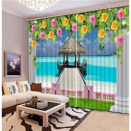 Luxury Living Room Curtains 3D Curtains For The Bedroom Kitchen Modern Window scenery curtains