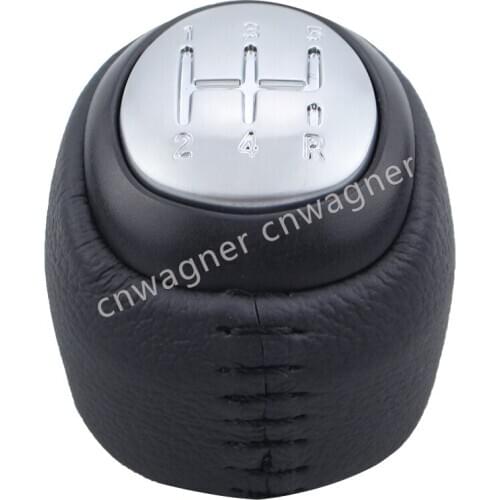 5 Speed Gear Shift Knob Leather Lever Shifter For SAAB 93 9-3 SS 2003-2012 Car Styling Accessories