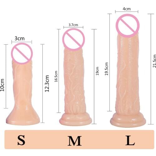 S/M/L Realistic Jelly Dildo Penis Butt Plug For Woman Huge Suction Cup Dildo Anal Plug Prostate Massager Sex Toy For Man Gay