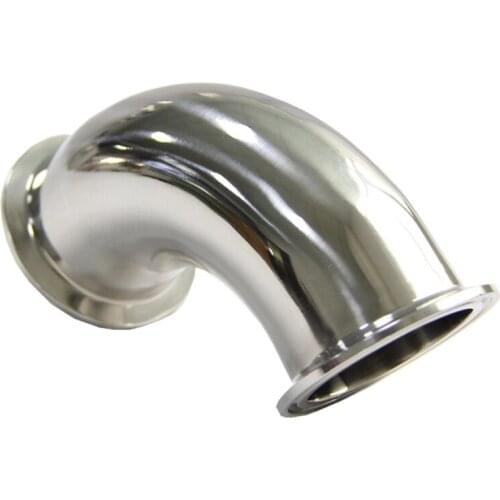 Sanitary Elbow Degree Pipe OD 19mm-51mm 90 Pipe Fitting SS304 Tri Clamp Ferrule OD 50.5mm/64mm