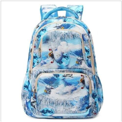 Schoolbag boy backpack daughters backpack cartoon light and large capacity multi-layer load reduction and spine protection