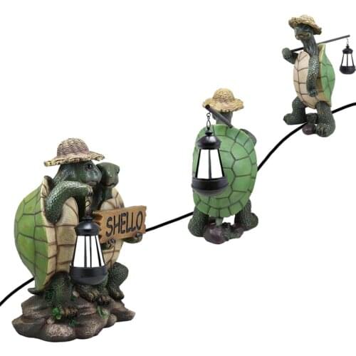 Garden Decoration Statue Resin Ornament Turtle Shape Craf Garden Figurines Desktop Ornament Yard Decorative Sculpture Home Decor