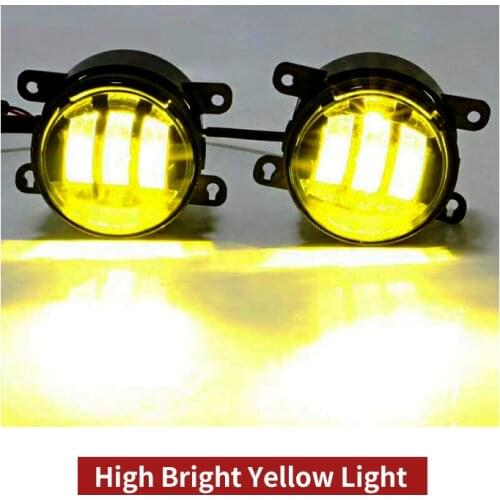 Plug and play LED fog lights for Toyota Corolla for Toyota Verso highlander hilux yaris Camry white+yellow Fog Lamps