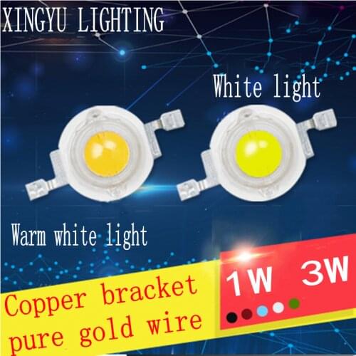 10pcs 1W LED 3W High Power LED Chip Light Beads Cold White Warm White Red Green Blue Yellow For SpotLight Downlight Lamp Bulb