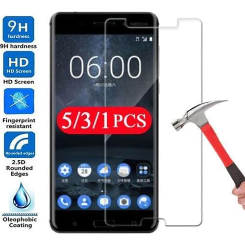 5/3/1Pcs 9H for nokia X6 nokia 6.1 phone screen protector tempered glass for nokia 6 protective film smartphone on the glass