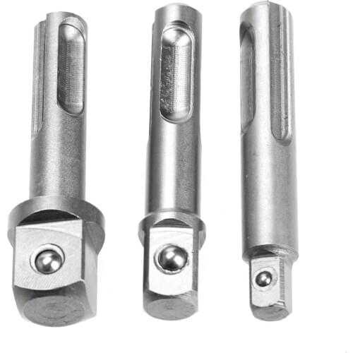 1pc 3/8" 1/2" 1/4" Steel Hex Power Drill Bit Power Drill Chuck Plus Socket Driver Socket Bar Wrench Extension Adapters Hand Tool