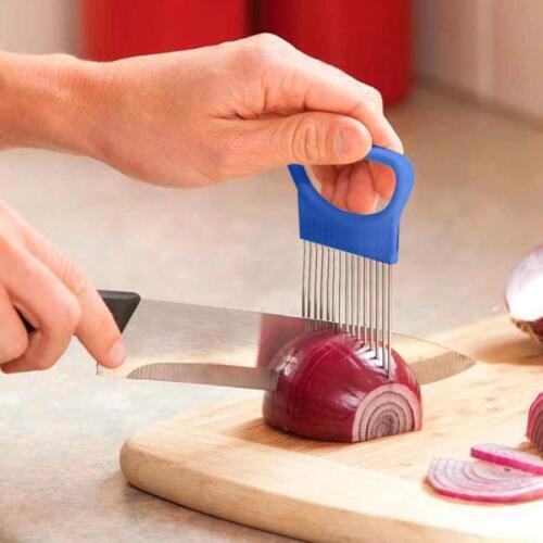 1PC Tomato Onion Vegetables Slicer Cutting Aid Holder Guide Slicing Cutter Safe Fork Slicer Cutting For Protecting Finger 40p