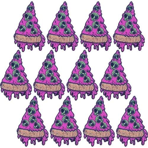 Pulaqi 10PCS Hippie Alien Rock Patch Hippie Wholesale Patches Iron On Patches For Clothing Punk Wholesale Dropship Custom Patch