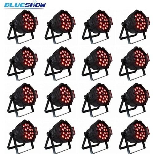 No tax 16pcs/lot zoom par light wash RGBWAUV 18x18w LED Par Zoom RGBW 4in1 18x12w Stage Light Par64 DMX DJ Par Lights Disco