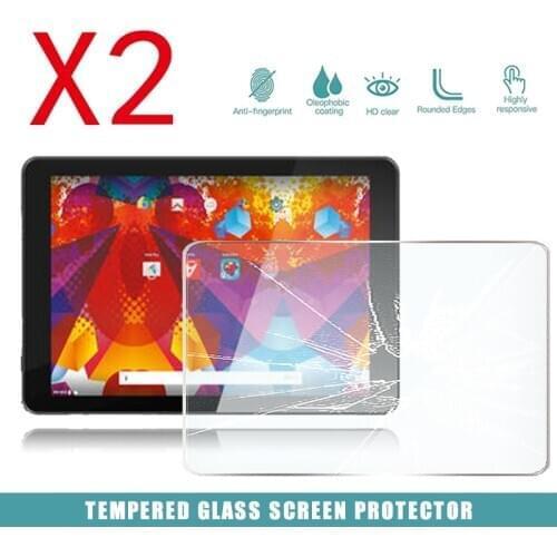 2Pcs Tablet Tempered Glass Screen Protector Cover for Argos Alba 10 Inch Tablet HD Eye Protection Anti-Fingerprint Tempered Film
