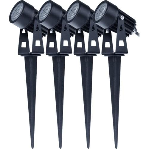 4/10pcs 1W 3W LED Garden Lanterns Waterproof Spike Lawn Lamp Outdoor Lighting Led Light Garden Path Spotlights AC110 220V DC12V