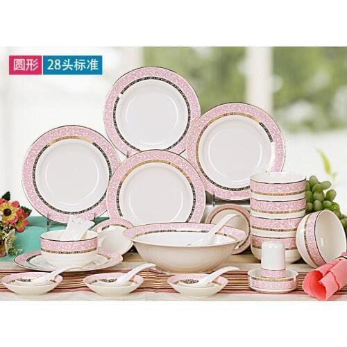 56 pcs bone china dinnerware set ceramic tableware