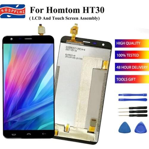 AAA+High Quality For HOMTOM HT30 LCD Display and Touch Screen Assembly Digitizer Replacement Accessories 5.5 inch+tools