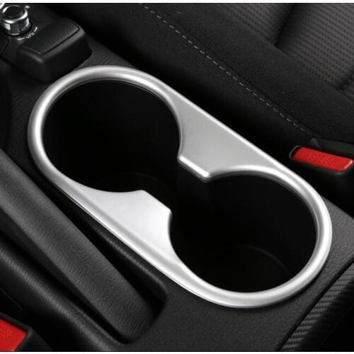 YAQUICKA Car Interior Console Front Water Cup Holder Frame Cover Styling For Mazda CX-3 CX3 2015 2016 2017 2018 Auto Accessories