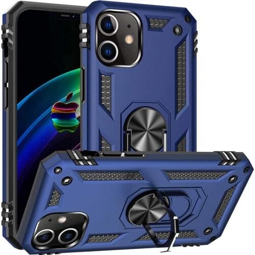 Car Mount Rotation Ring Kickstand Case For iPhone 12 11 Pro Max XR XS Max 8 7 6S Plus TPU+PC Armor Phone Cover For iPhone 12Mini