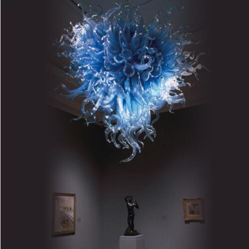 Zhongshan Fcatory Mouth Blown Glass Chandelier Lightings Modern Blown Flush Mount Pendant Lamp