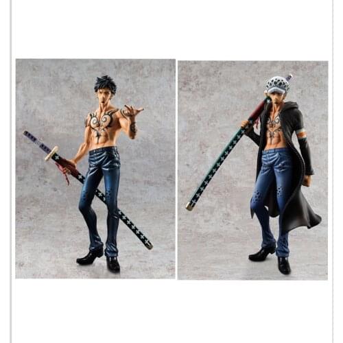 24CM One Piece Anime Characters Version 2.5 Tattoos Trafalgar Law Boxed Classic Model Toys Action Figure Dolls Childrens Gifts