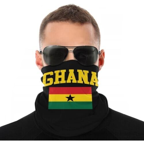 Ghanaian Pride Ghana Flag Scarves Half Face Mask Halloween Neck Gaiter Neck Bandana Versatility Headwear Cycling Hiking