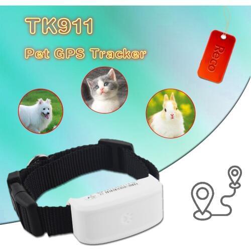 TK911 High Accuracy Cat Dog GPS Tracker For Pet Waterproof Tracking Locator With Pet Collar Support History Route Playback