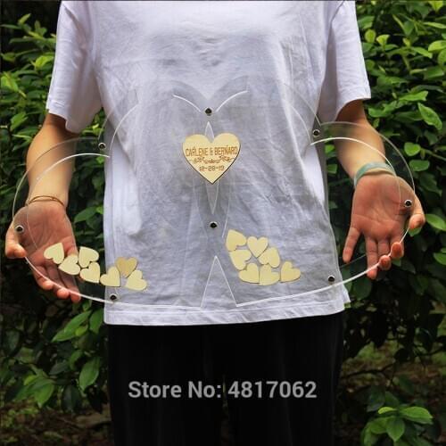 Personalized name and date Drop Box Acrylic Frame Wedding Guest Book, Custom Guest Book Ideas,Unique Book For Wedding