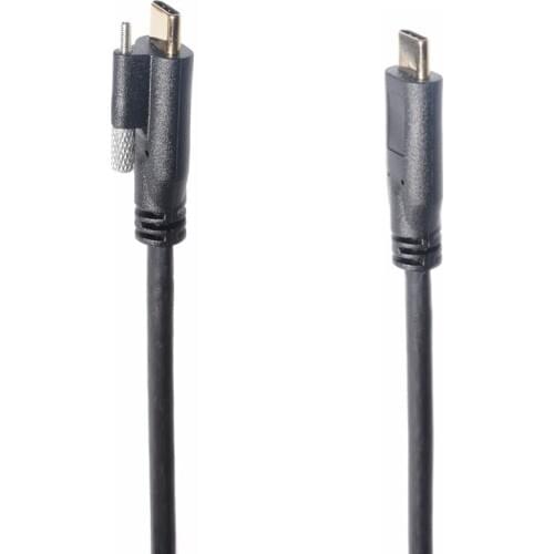USB Type-C to USB Type-C Gen 2 10Gbps Industrial Camera Cable, 4K 60Hz USB 3.1 Type C Male to Male Cable With Screw fixed Lock
