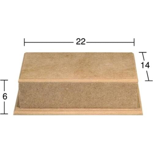 KU284 Cigar Box, Unpainted Raw Wood Mdf Box