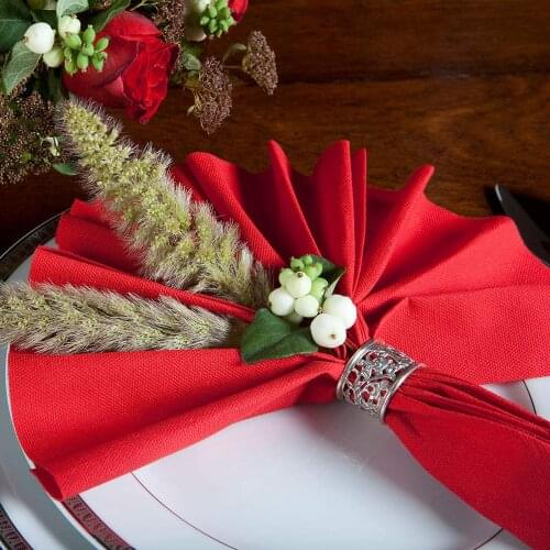 Lekoch Table Napkins Square Native Wood Pulp Napkin Pocket Handkerchief for Wedding Birthday Home Party Hotel