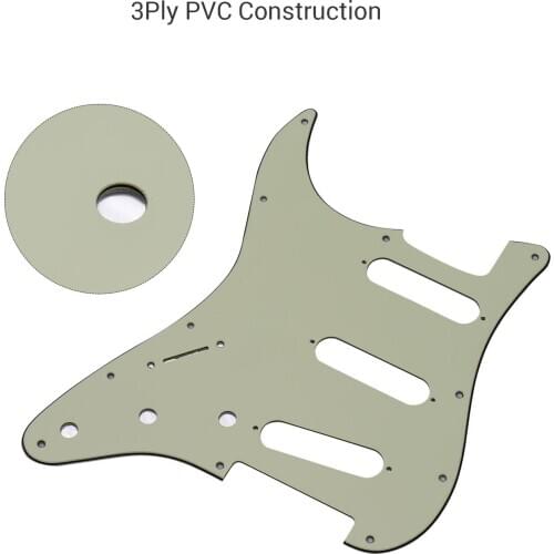 Left-handed 11 Hole Guitar Pickguard 3 Ply Panels Pickguard with Screws for ST Guitar Pickguard guitar accessories guitar parts